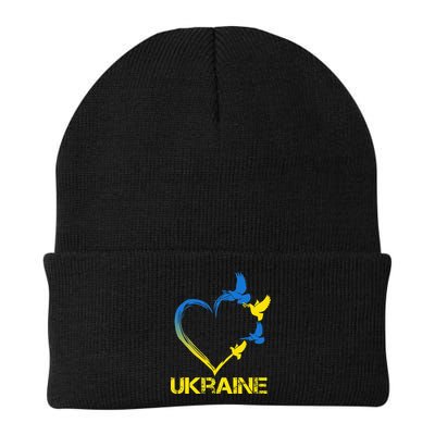 Ukraine Flag Heart Vintage Ukrainian Lovers Ukraine Beanie