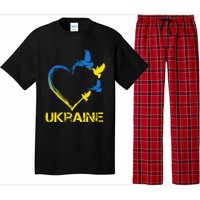 Ukraine Flag Heart Vintage Ukrainian Lovers Ukraine Pajama Set