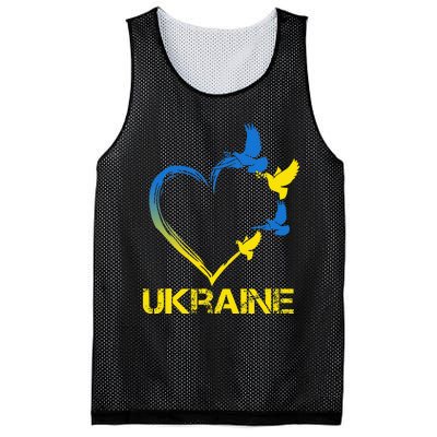 Ukraine Flag Heart Vintage Ukrainian Lovers Ukraine Mesh Reversible Basketball Jersey Tank