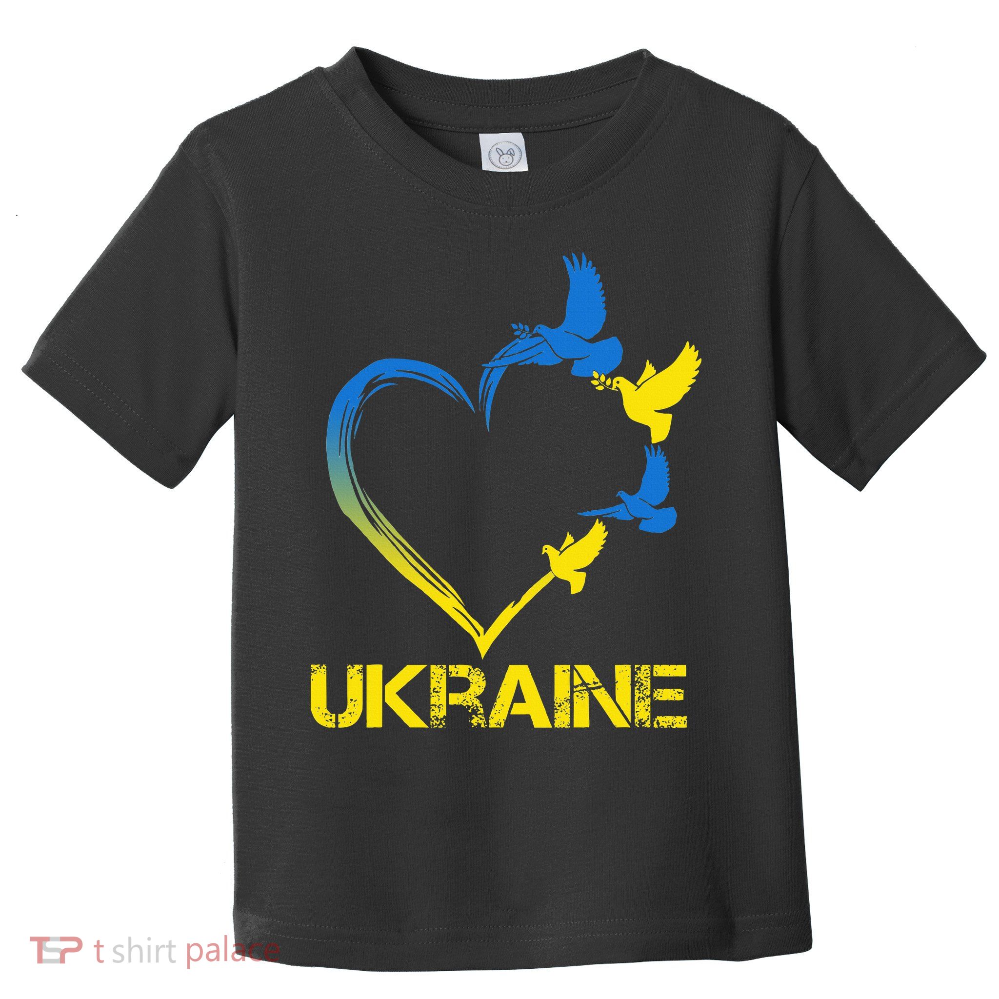 Ukraine Flag Heart Vintage Ukrainian Lovers Ukraine Toddler T-Shirt