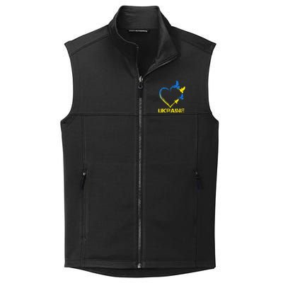 Ukraine Flag Heart Vintage Ukrainian Lovers Ukraine Collective Smooth Fleece Vest