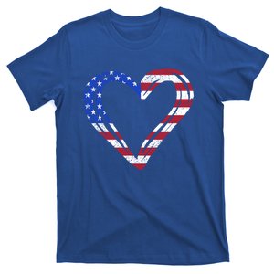 Usa Flag Heart American Patriotic Armed Forces Memorial Day Gift T-Shirt