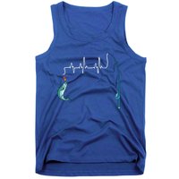 Unique Fishing Heartbeat Clothing Gift Fathers Day Fishing Gift Tank Top