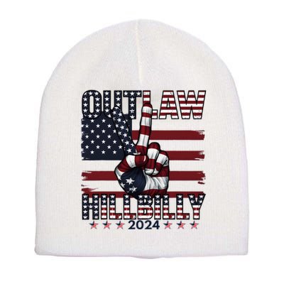 Us Flag IM Voting For The Outlaw And The Hillbilly 2024 Short Acrylic Beanie