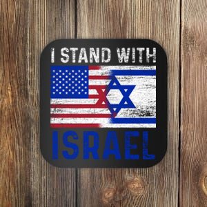 Us Flag I Stand With Israel Coaster