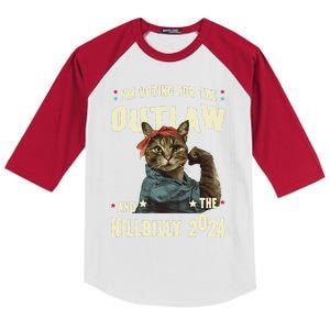 Us Flag IM Voting For The Outlaw And The Hillbilly 2024 Kids Colorblock Raglan Jersey