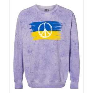 Ukrainian Flag I Stand With Ukraine Support Ukraine Gift Colorblast Crewneck Sweatshirt