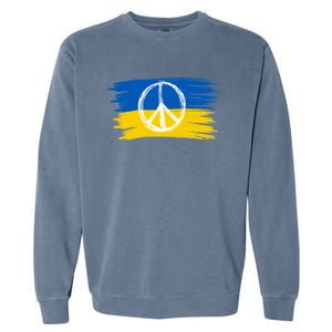 Ukrainian Flag I Stand With Ukraine Support Ukraine Gift Garment-Dyed Sweatshirt