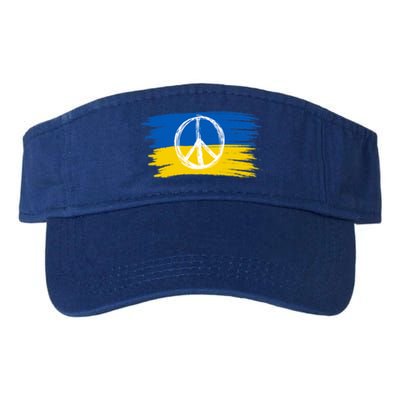 Ukrainian Flag I Stand With Ukraine Support Ukraine Gift Valucap Bio-Washed Visor