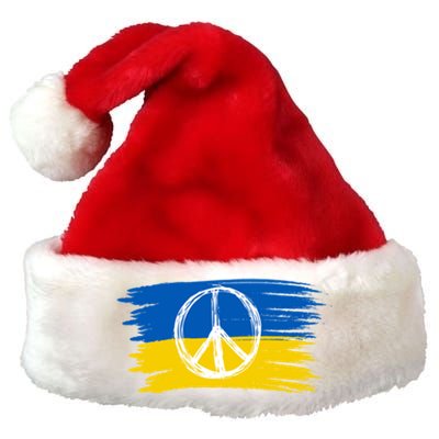 Ukrainian Flag I Stand With Ukraine Support Ukraine Gift Premium Christmas Santa Hat