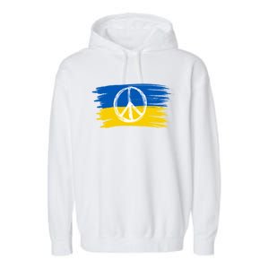 Ukrainian Flag I Stand With Ukraine Support Ukraine Gift Garment-Dyed Fleece Hoodie