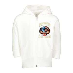 Usa Flag Impeached Arrested Convicted Shot Still Standing Toddler Zip Fleece Hoodie