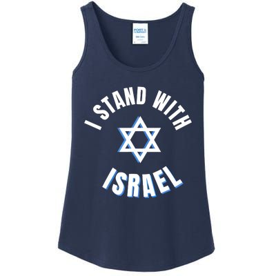 USA FLAG I Stand With Israel Support Black Ladies Essential Tank