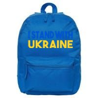 Ukraine Flag "I Stand With Ukraine" Gift 16 in Basic Backpack