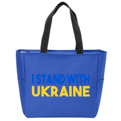 Ukraine Flag "I Stand With Ukraine" Gift Zip Tote Bag