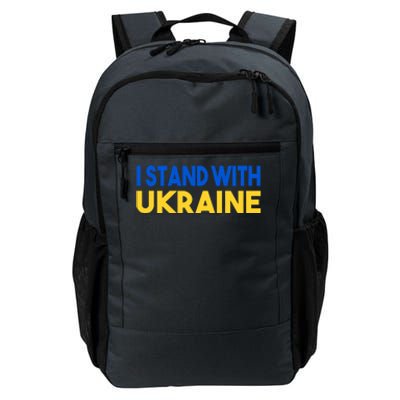 Ukraine Flag "I Stand With Ukraine" Gift Daily Commute Backpack