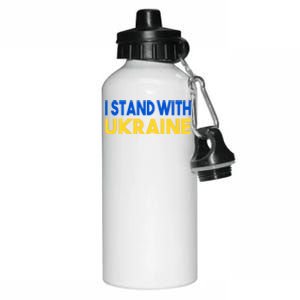 Ukraine Flag "I Stand With Ukraine" Gift Aluminum Water Bottle