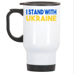 Ukraine Flag "I Stand With Ukraine" Gift Stainless Steel Travel Mug