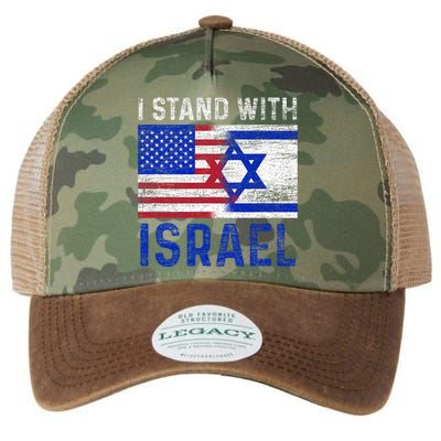 Us Flag I Stand With Israel Legacy Tie Dye Trucker Hat