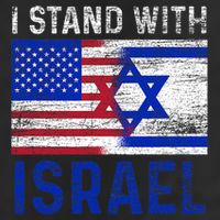 Us Flag I Stand With Israel 7 Panel Mesh Trucker Snapback Hat