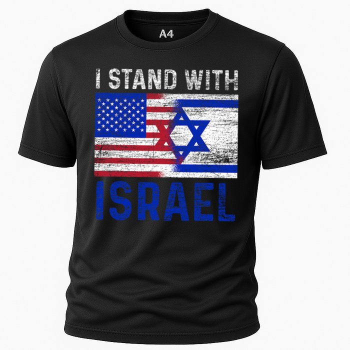 Us Flag I Stand With Israel Cooling Performance Crew T-Shirt