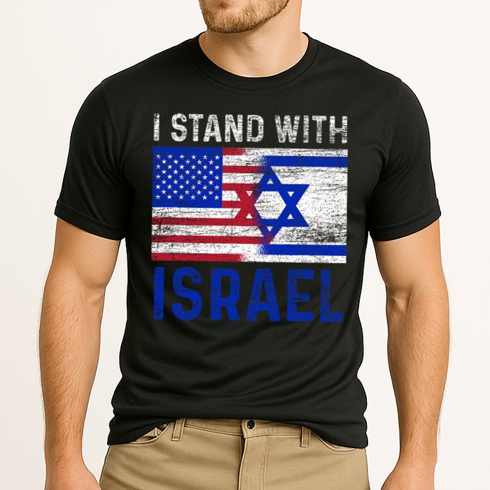 Us Flag I Stand With Israel Cooling Performance Crew T-Shirt