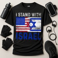 Us Flag I Stand With Israel Cooling Performance Crew T-Shirt