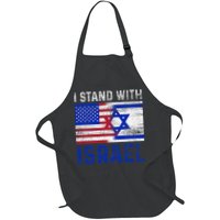 Us Flag I Stand With Israel Apron