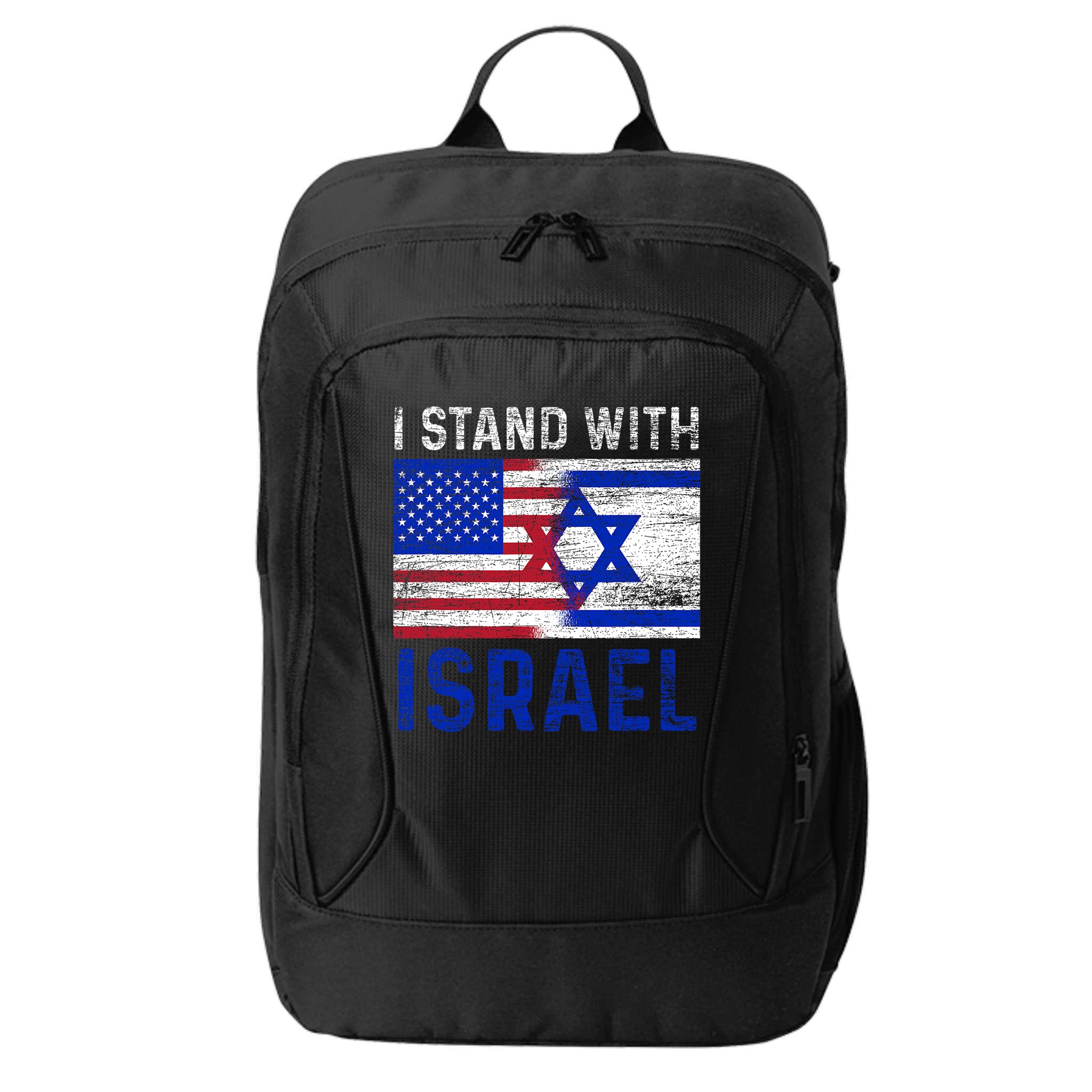 Us Flag I Stand With Israel City Backpack