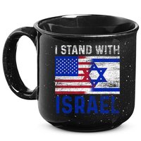 Us Flag I Stand With Israel 15oz Campfire Ceramic Mug
