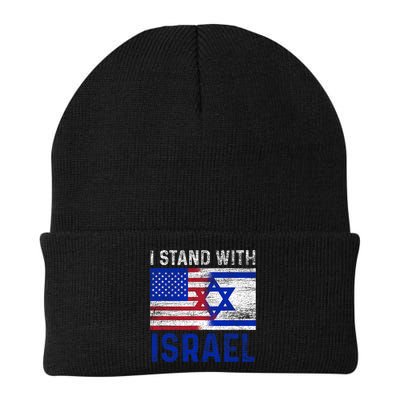 Us Flag I Stand With Israel Beanie