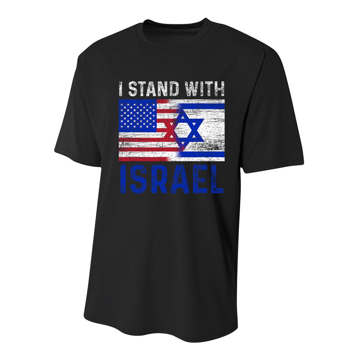 Us Flag I Stand With Israel Youth Performance Sprint T-Shirt