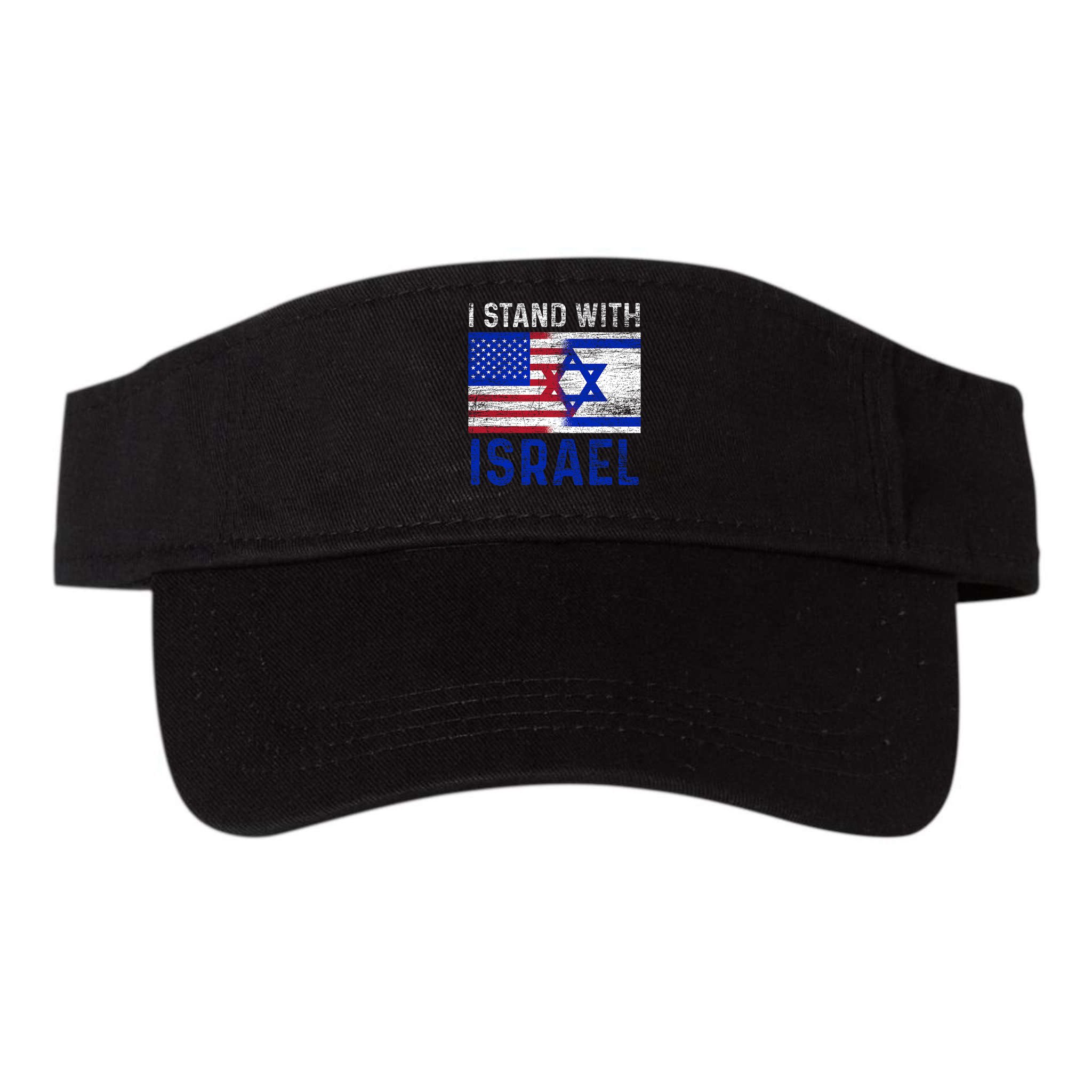 Us Flag I Stand With Israel Visor