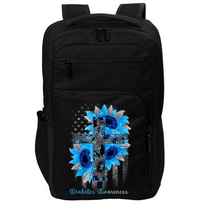 USA Flag In November We Wear Blue Diabetes Awareness Month Impact Tech Backpack