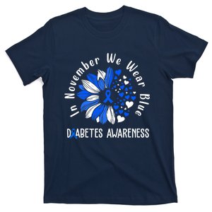 USA Flag In November We Wear Blue Diabetes Awareness Month T-Shirt