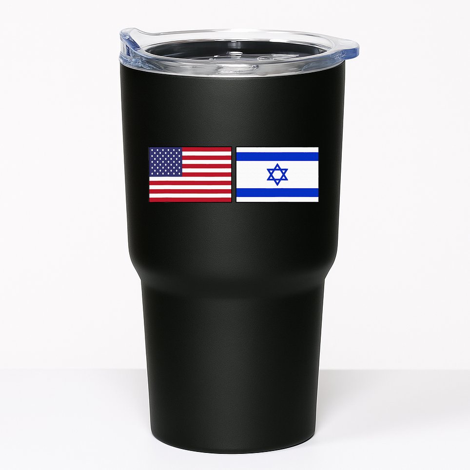 Usa Flag Israel Flag Jewish American Design Tumbler