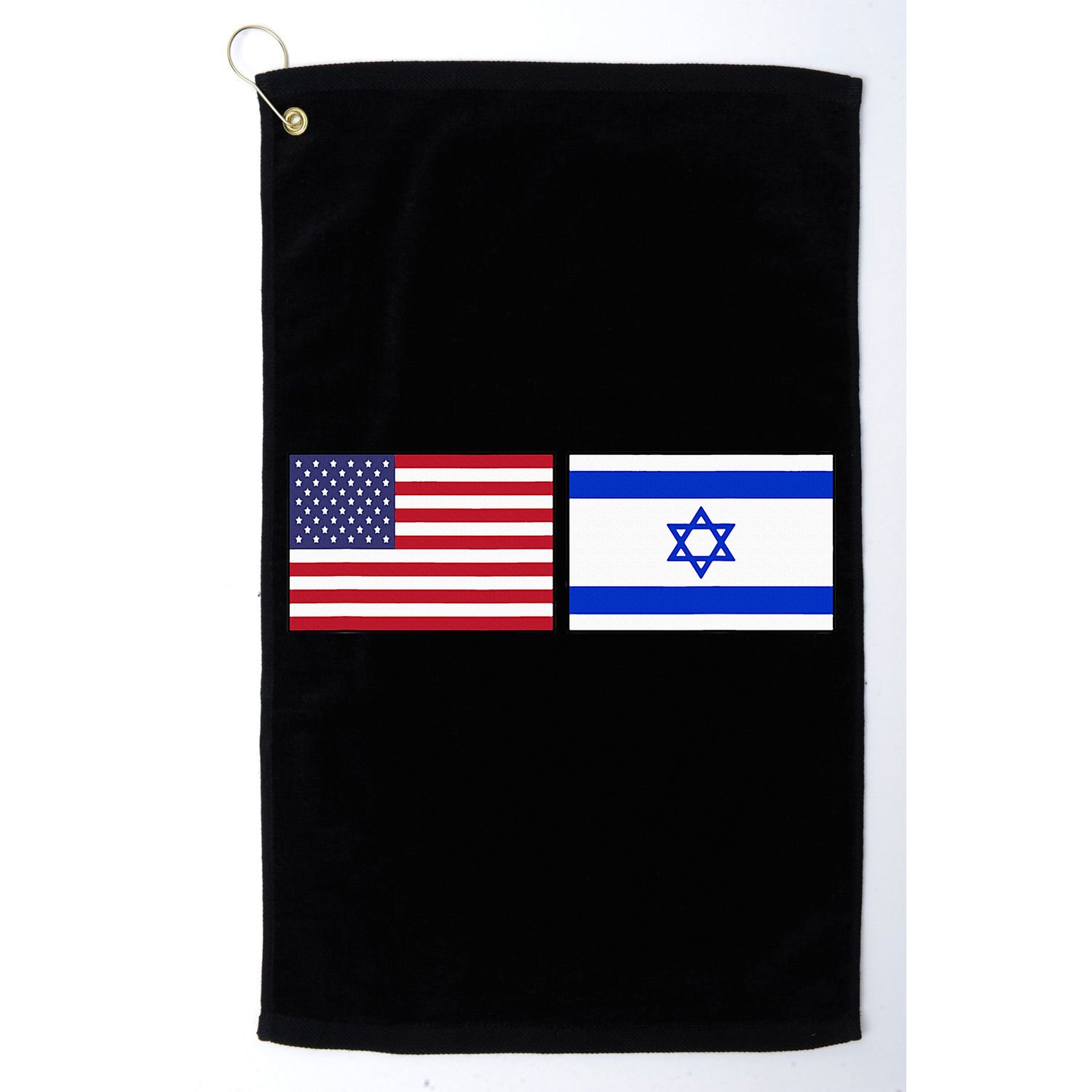 Usa Flag Israel Flag Jewish American Design Golf Towel