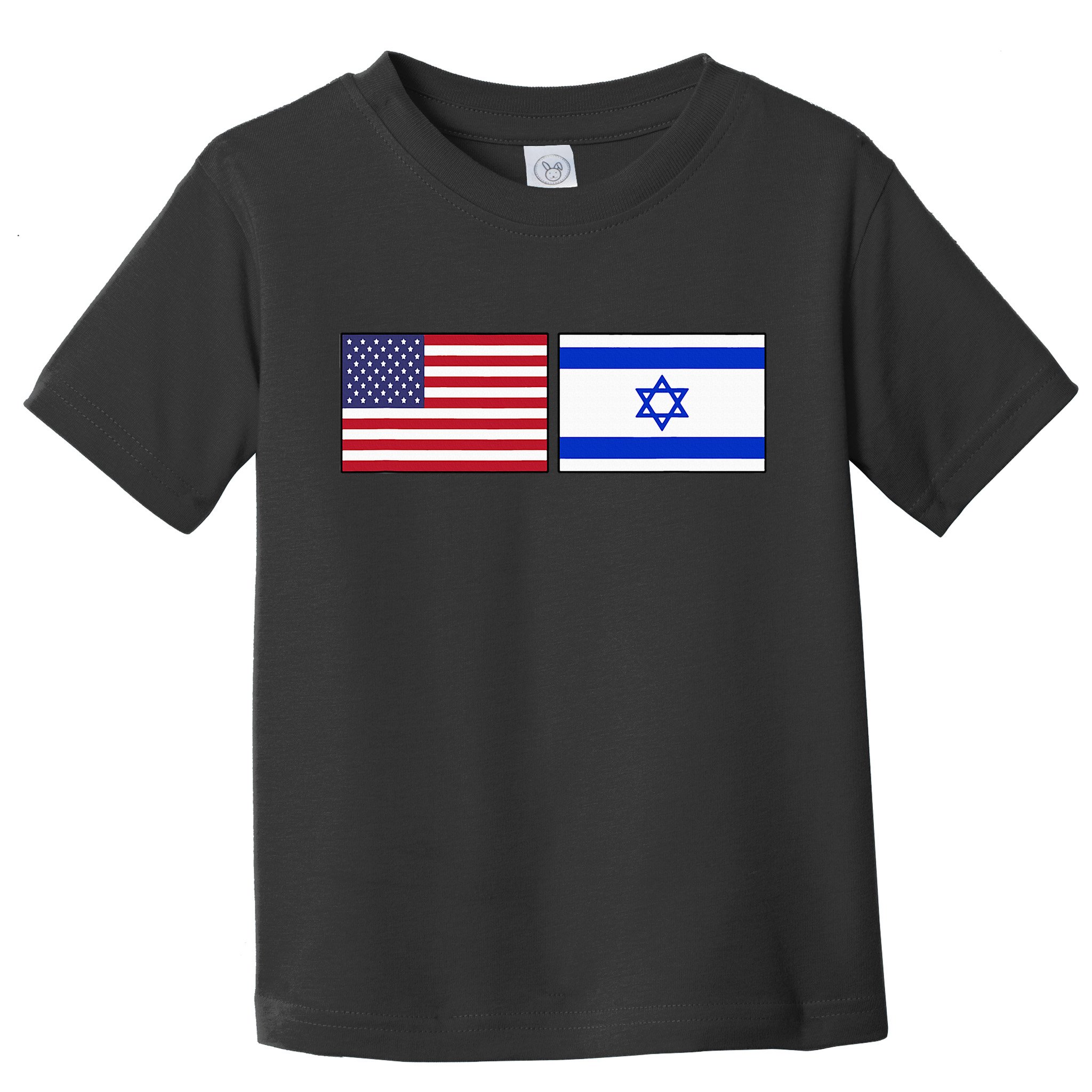 Usa Flag Israel Flag Jewish American Design Toddler T-Shirt