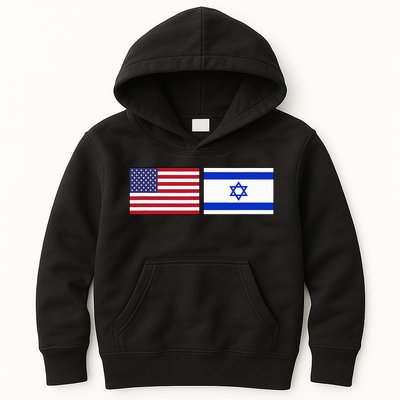 Usa Flag Israel Flag Jewish American Design Kids Hoodie