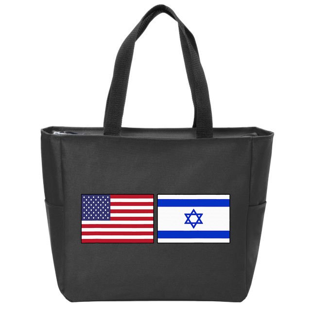 Usa Flag Israel Flag Jewish American Design Zip Tote Bag