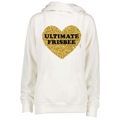 Ultimate Frisbee I Love Ultimate Frisbee Great Gift Womens Funnel Neck Pullover Hood