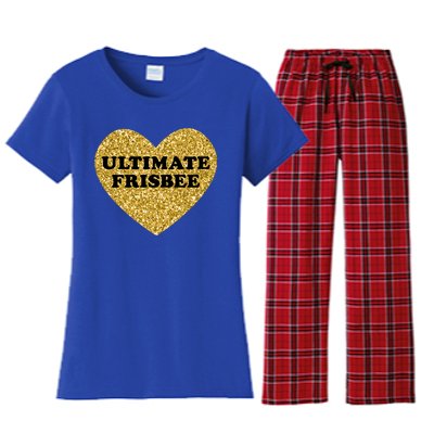 Ultimate Frisbee I Love Ultimate Frisbee Great Gift Women's Flannel Pajama Set