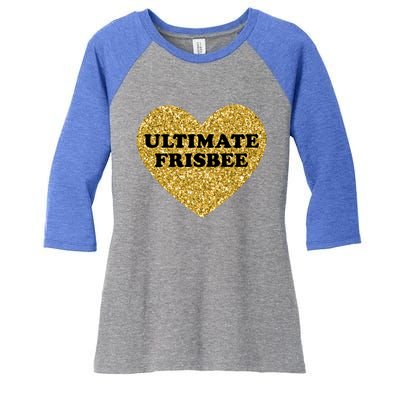 Ultimate Frisbee I Love Ultimate Frisbee Great Gift Women's Tri-Blend 3/4-Sleeve Raglan Shirt