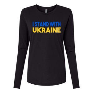 Ukraine Flag "I Stand With Ukraine" Great Gift Womens Cotton Relaxed Long Sleeve T-Shirt