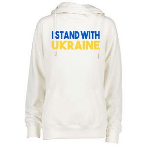 Ukraine Flag "I Stand With Ukraine" Great Gift Womens Funnel Neck Pullover Hood