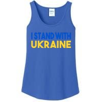 Ukraine Flag "I Stand With Ukraine" Great Gift Ladies Essential Tank