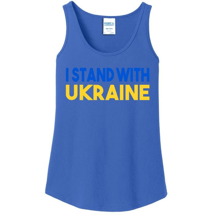 Ukraine Flag "I Stand With Ukraine" Great Gift Ladies Essential Tank