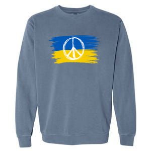 Ukrainian Flag I Stand With Ukraine Support Ukraine Gift Garment-Dyed Sweatshirt