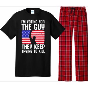 Us Flag Im Voting For The Guy They Keep Trying To Kill Gift Pajama Set