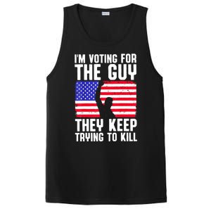 Us Flag Im Voting For The Guy They Keep Trying To Kill Gift PosiCharge Competitor Tank